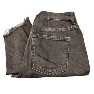 Free People Jeans Womens 27 (30x27 ACTUAL) Distressed Maggie Straight Black
